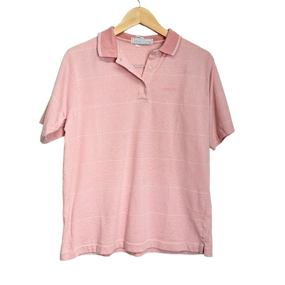 IZOD CLUB Men’s Pink Polo Short Sleeve Shirt Size Large